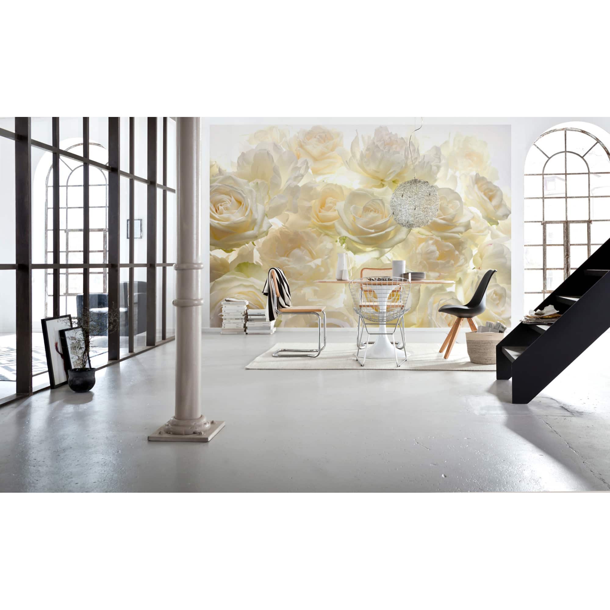 Komar Ivory Rose Wall Mural